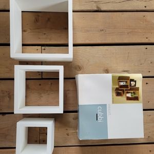 Square Cube Wall Shelves Set of 3